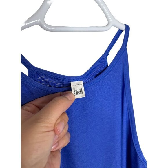 Reebok Brand Mesh Back Tank Top Royal Blue - Picture 2 of 3